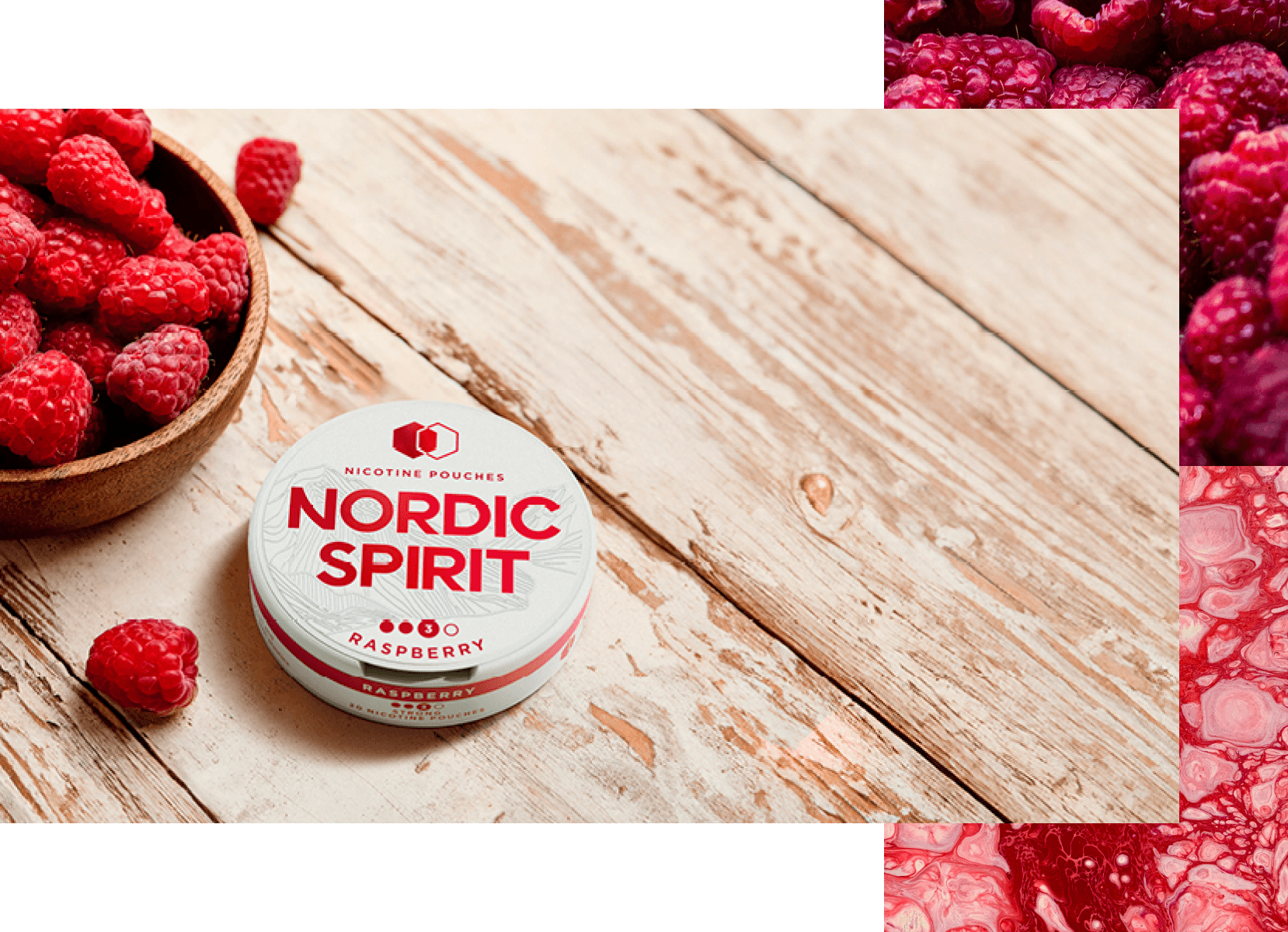 Raspberry Flavor - Nordic Spirit Nicotine pouches