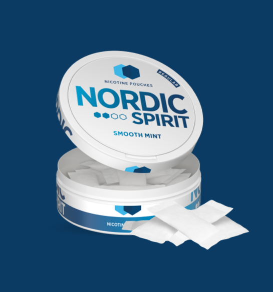 Can of Nordic Spirit Smooth Mint Nicotine Pouches.