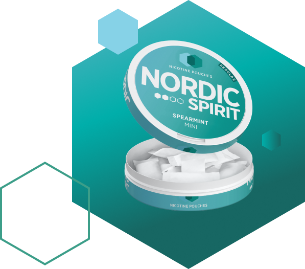 Can of Nordic Spirit Spearmint Mini Nicotine Pouches.