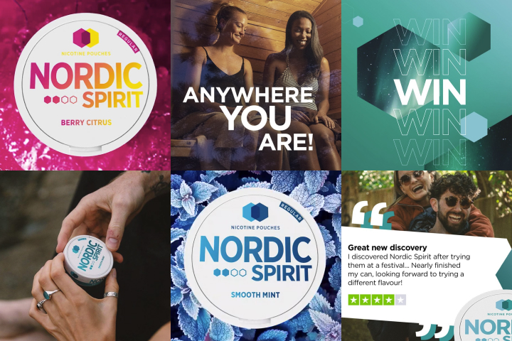 Tiled image of various Nordic Spirit Instagram posts